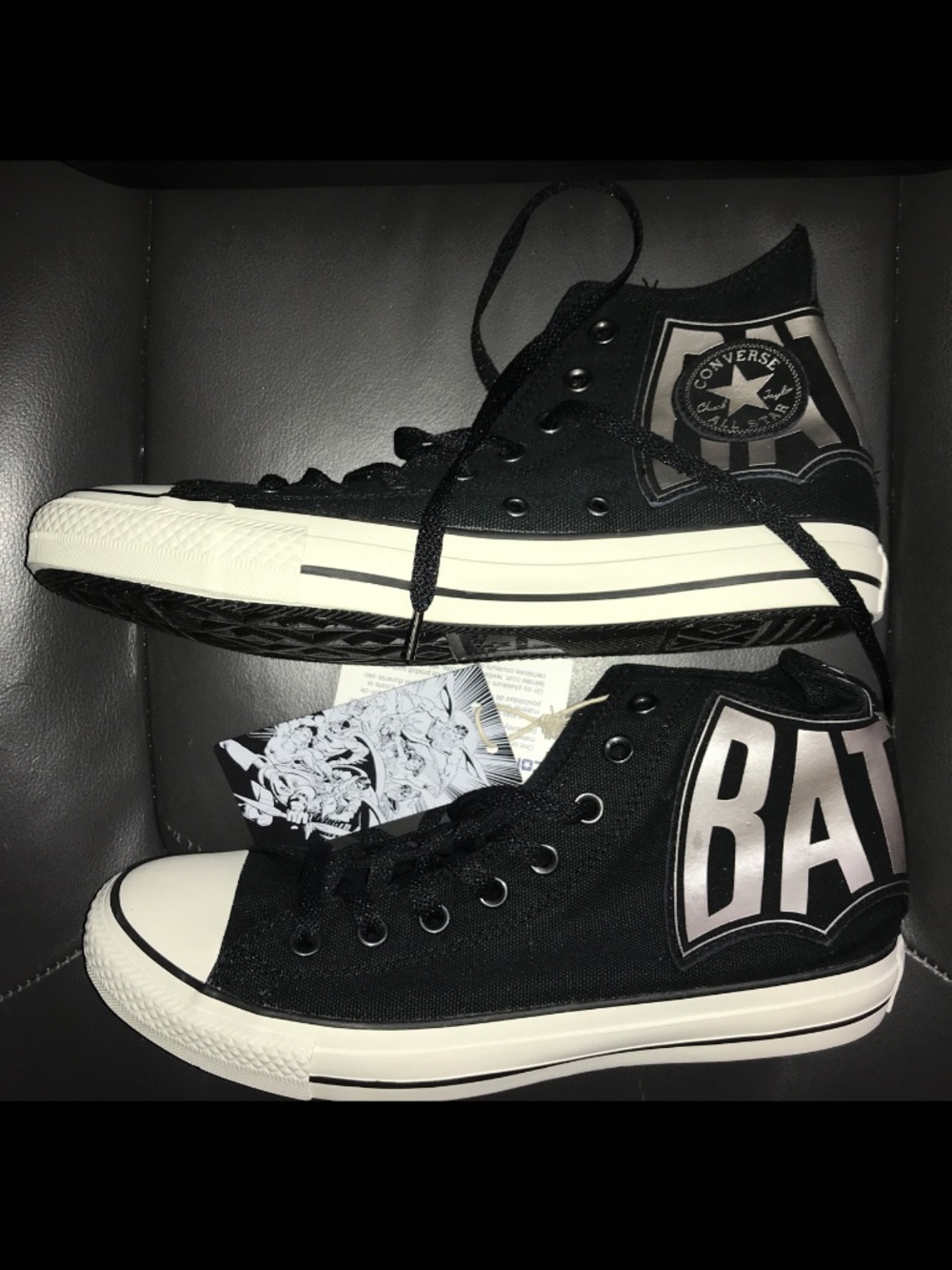 Veg Ltd Ed Converse Chuck Taylor All Star Batman Hi-Tops -M 8.5- NWT NIB 125562c - Picture 3 of 12